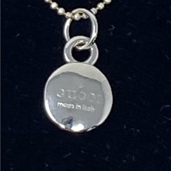 Gucci Made in Italy  Silver Small Round Pendant on Sterling Silver 925 chain. - Picture 8 of 10